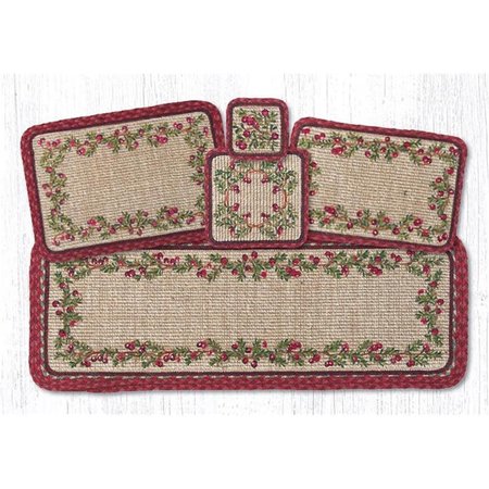 CAPITOL IMPORTING CO Cranberries Wicker Weave Table Accent Placemat 13 x 19 in 86390C